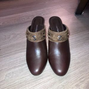 Calvin Klein Clogs/ Mules with heels. Size 9 in Excellent Condition and Sharp.